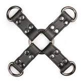 Zwarte leren Hogtie - PlayForFun